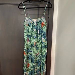 Tropical midi dress